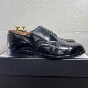 VTG CRADDOCK TERRY Black Leather Oxford Military Dress Shoes Men's Szie 10.5 R